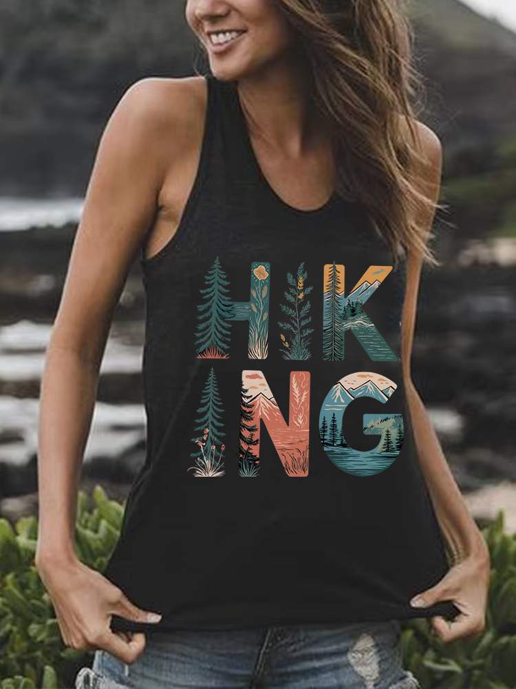 Vintage Fashion Gen Z - Vintage Hiking Racerback Tank Top Women