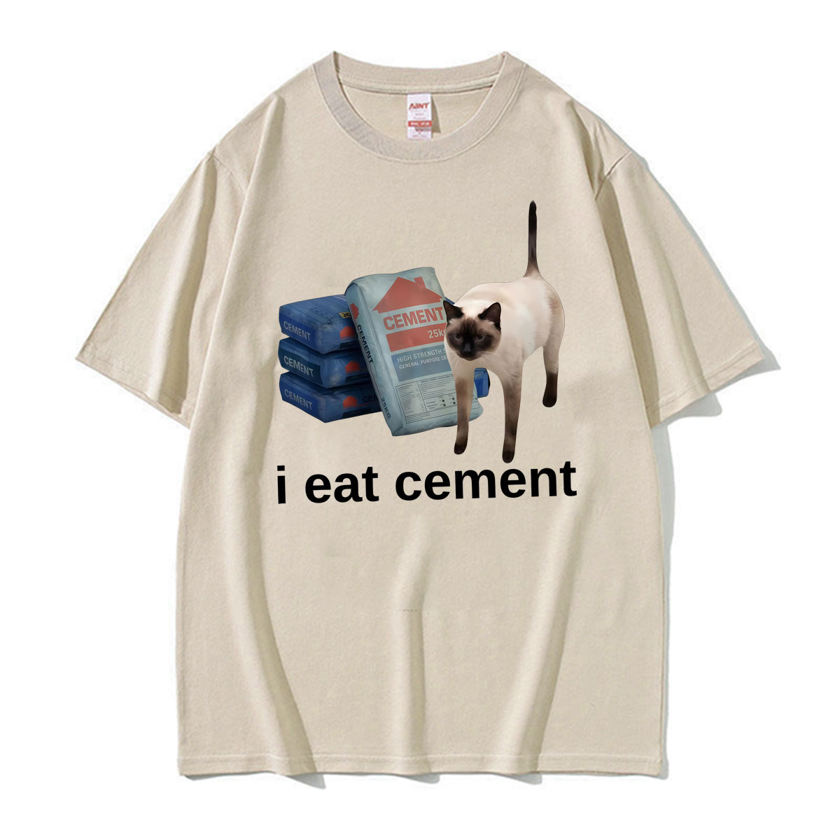 Vintage Fashion Gen Z - Funny I Eat Cement Cat Meme