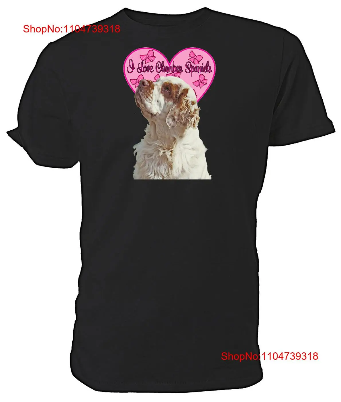 Vintage Fashion Knitwear - Clumber Spaniel Dog I Love Spaniels