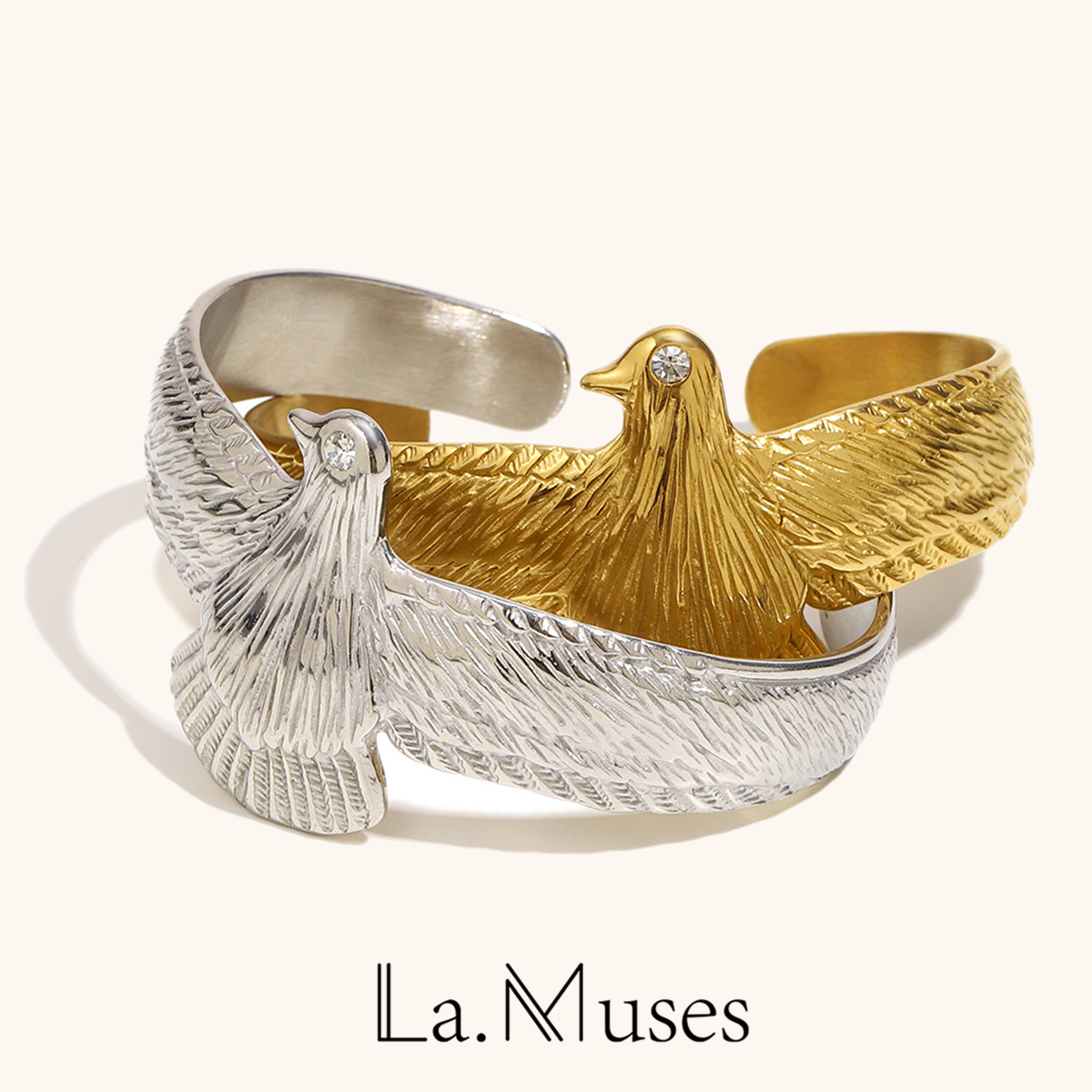 Vintage Fashion La - La. Muses Zircon Eye Bird Shaped