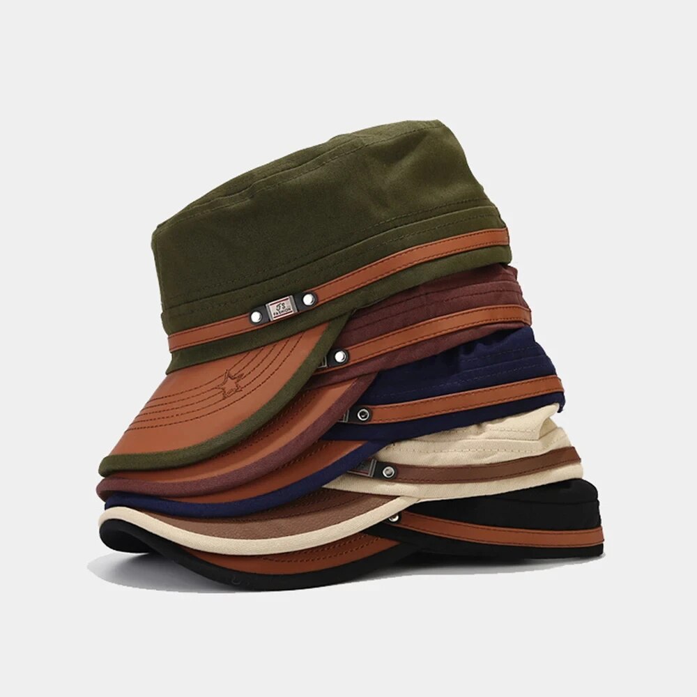 Vintage Fashion Hats - Casual Cadet Hat Man Flat Top