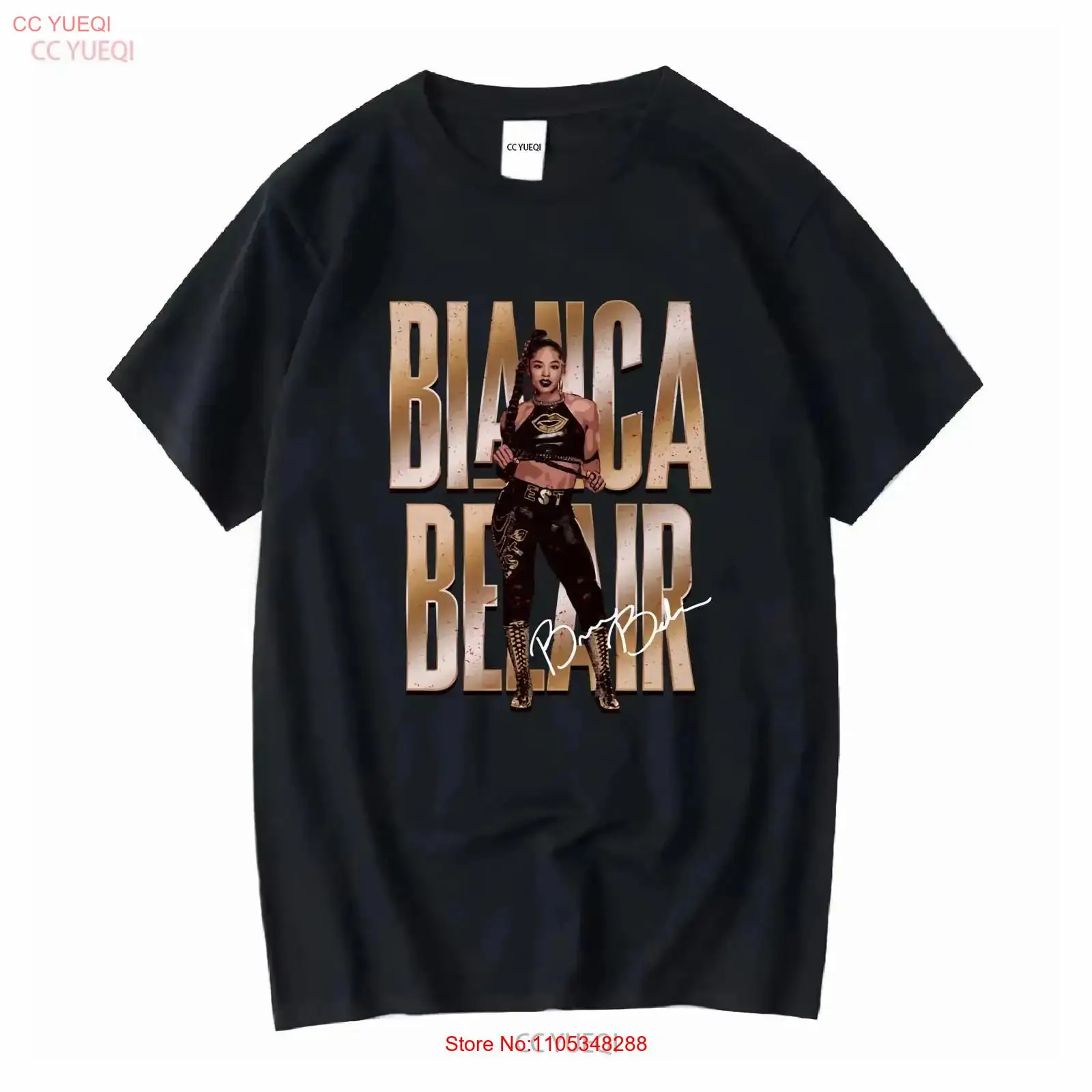 Vintage Fashion Knitwear - Bianca Belair Signature Pose T shirt
