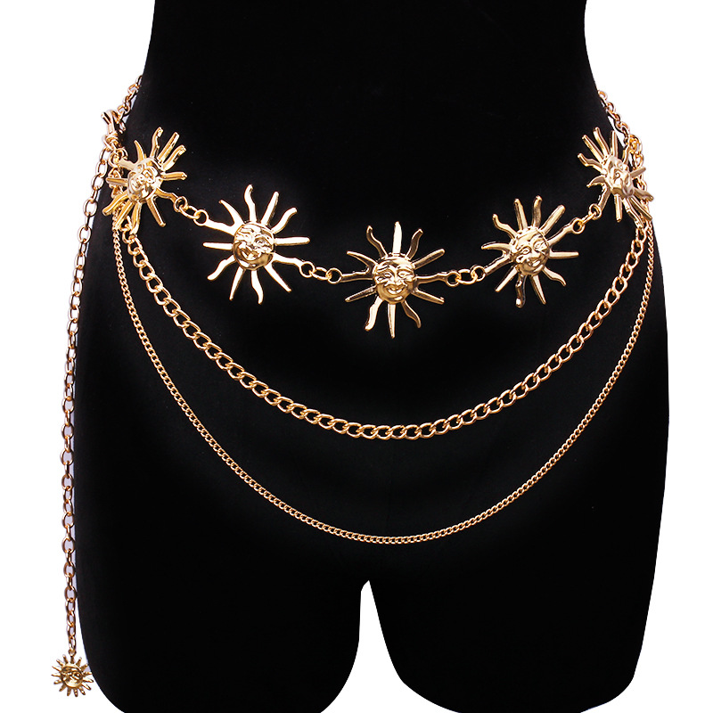 Vintage Fashion Guild - Chunky Multilayer Punk Gothic Moon Sun