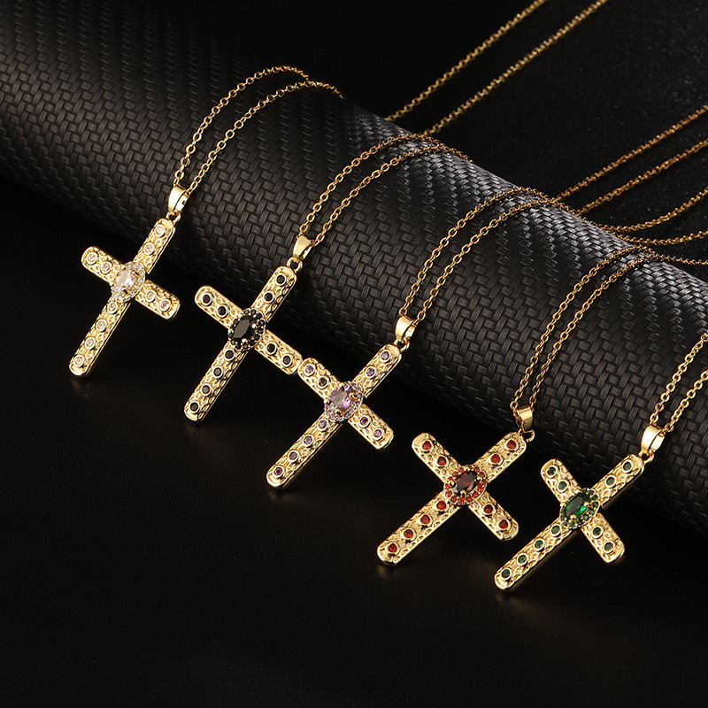 Vintage Fashion Newtown - New Design Zircon Cross Pendant Necklace