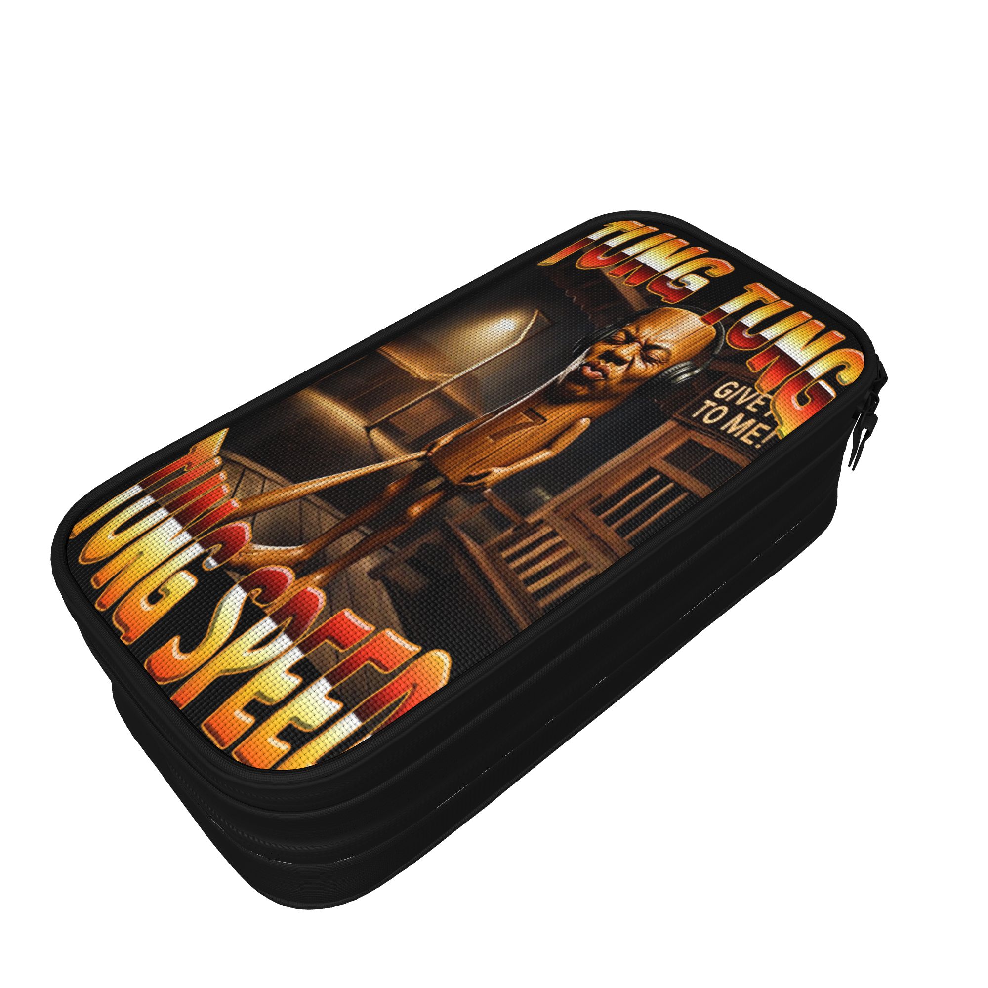 Vintage Fashion Gen Z - Vintage Pencil Case Tung Tung Tung
