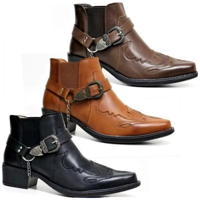 Vintage Fashion Boots - Fashion 2026 Men's Vintage Cowboy Boots