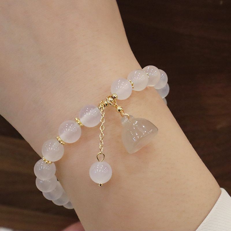 White Agate Bracelet with Lotu - огляд і ціна Vintage Fashion Tiktok
