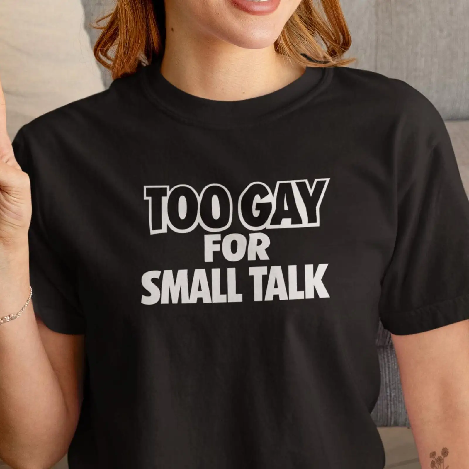 Too Gay For Small Talk T Shirt - огляд і ціна Vintage Queer Fashion
