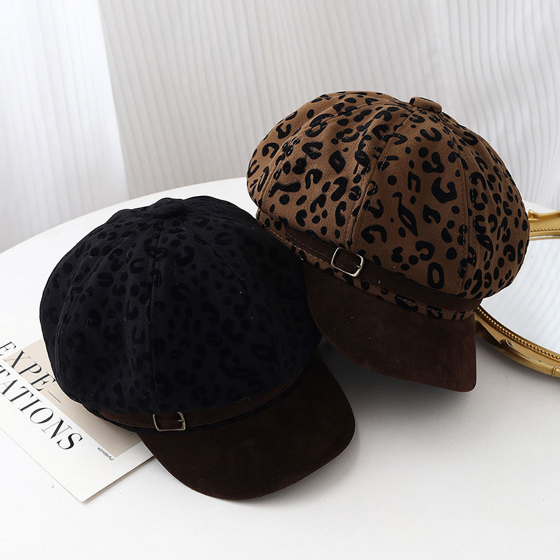 Retro Leopard Print Wide Brim  - огляд і ціна Vintage Fashion Hats