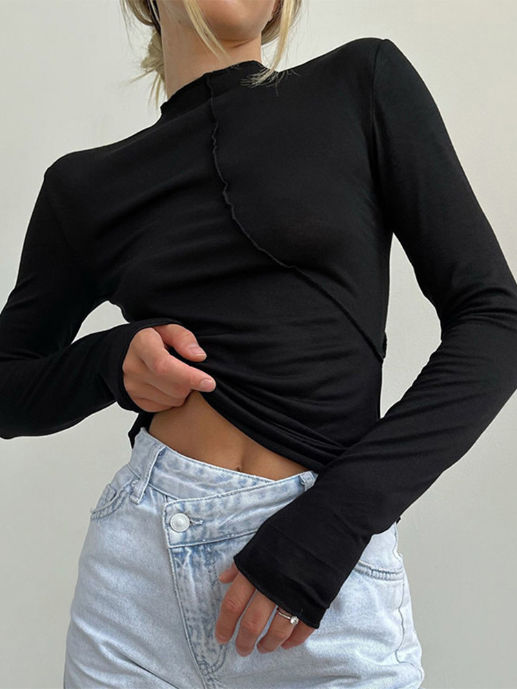 Turtleneck Y2K Long Sleeve T S - огляд і ціна Turtleneck Knit 90S