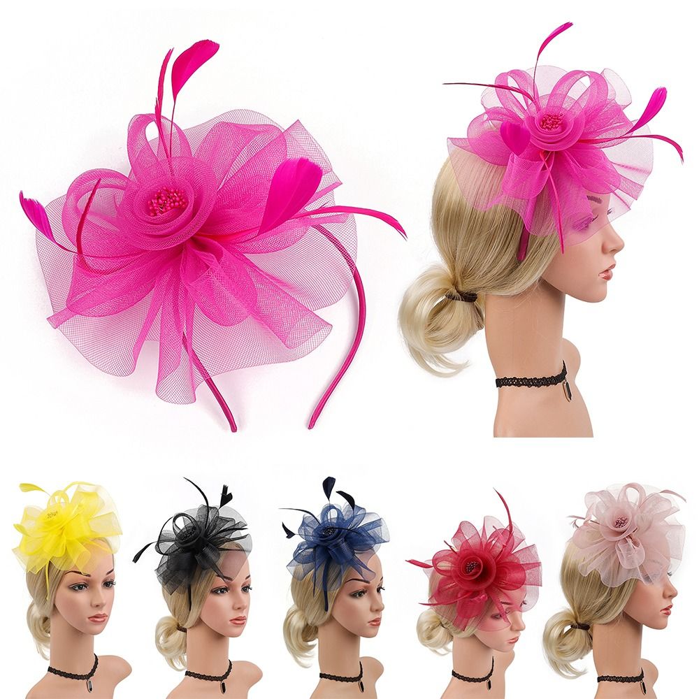 Feathers Ribbon Fascinator Hat - огляд і ціна Vintage Fashion Hats