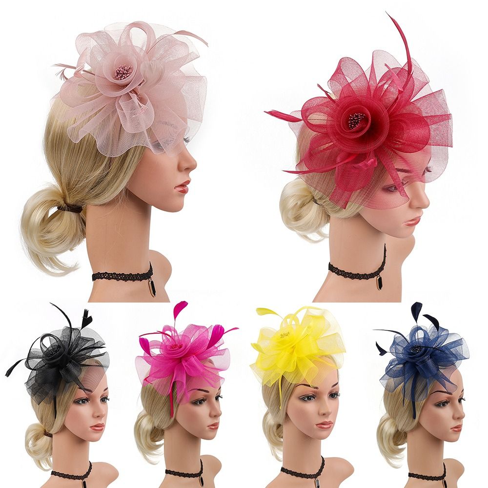 Feathers Ribbon Fascinator Hat - огляд і ціна Vintage Fashion Hats