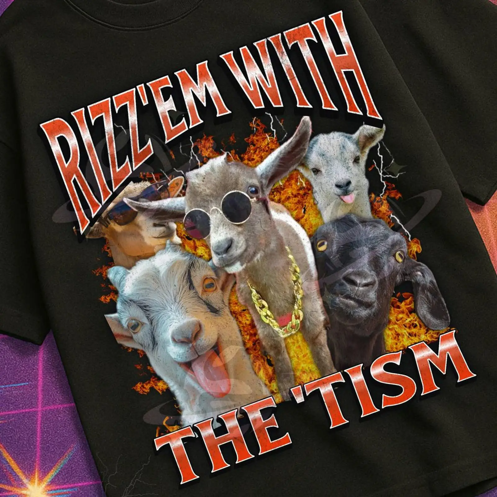Rizz 'Em With The 'Tism Funny  - огляд і ціна Vintage Fashion Gen Z