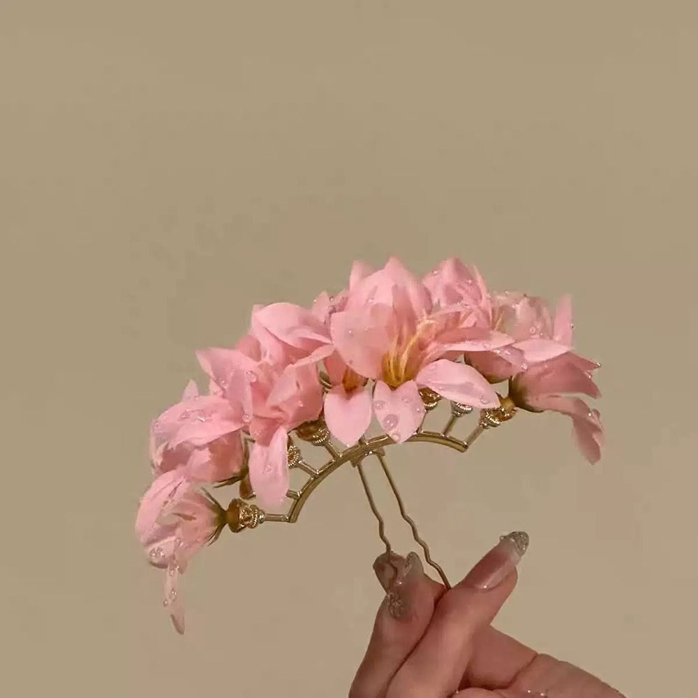 Rose Flower Red Flower Hairpin - огляд і ціна Vintage Fashion Ornaments
