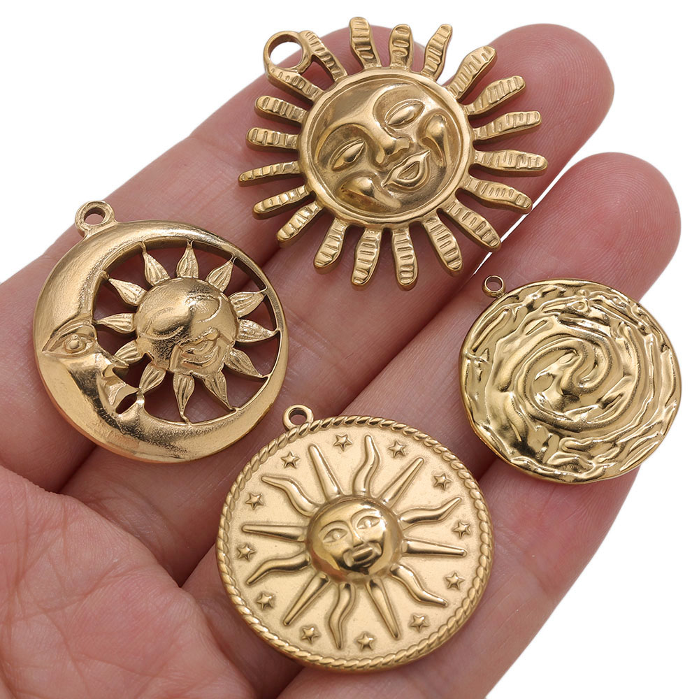 5pcs PVD Gold Charms Stainless - огляд і ціна Vintage Fashion Earrings