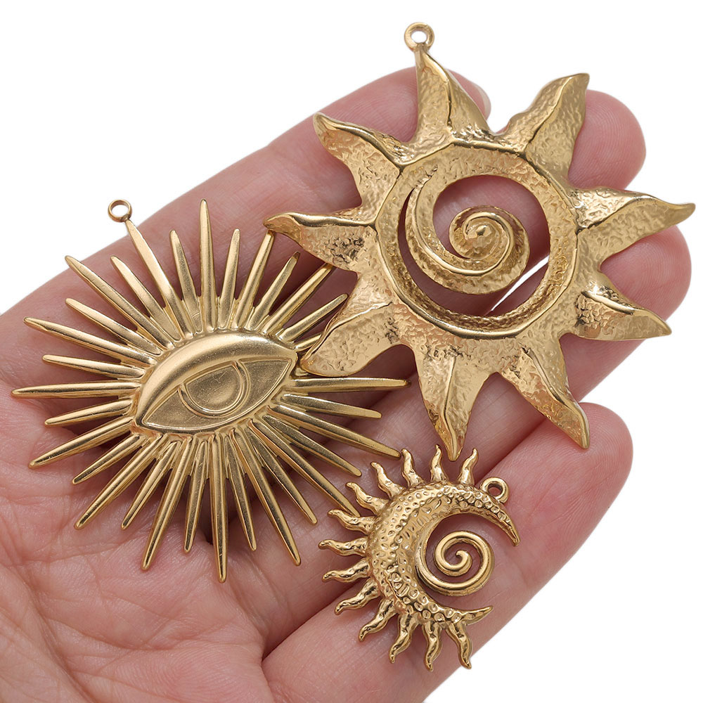 5pcs PVD Gold Charms Stainless - огляд і ціна Vintage Fashion Earrings