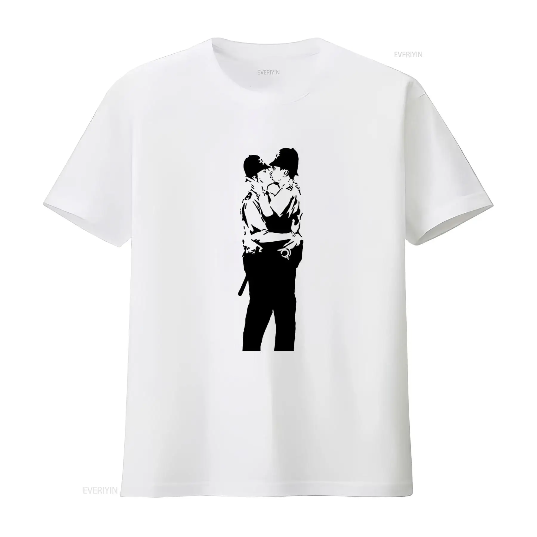 Banksy Kissing Coppers Print M - огляд і ціна Vintage Fashion Knitwear