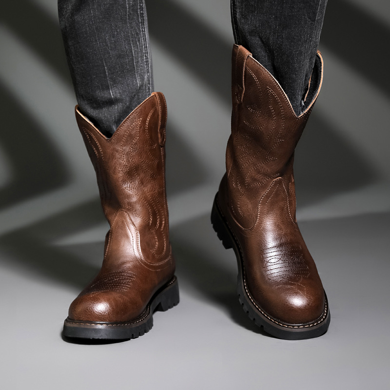 Fashion Mens Cowboy Boots New  - огляд і ціна Vintage Fashion Boots