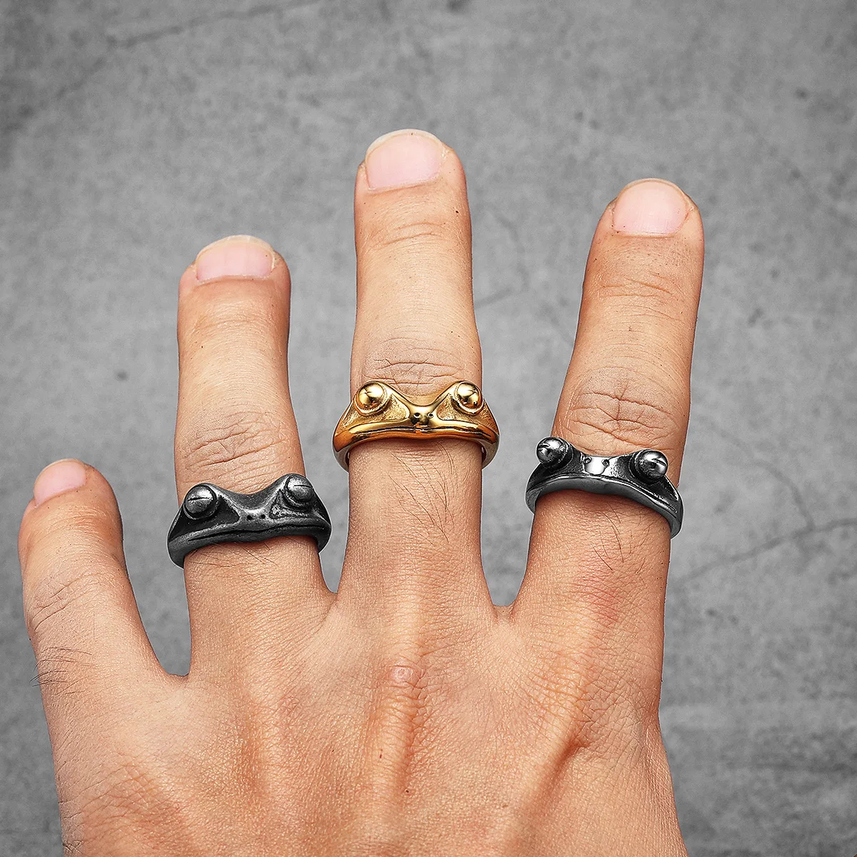 Frog Prince Men Rings Stainles - огляд і ціна Vintage Fashion Newtown