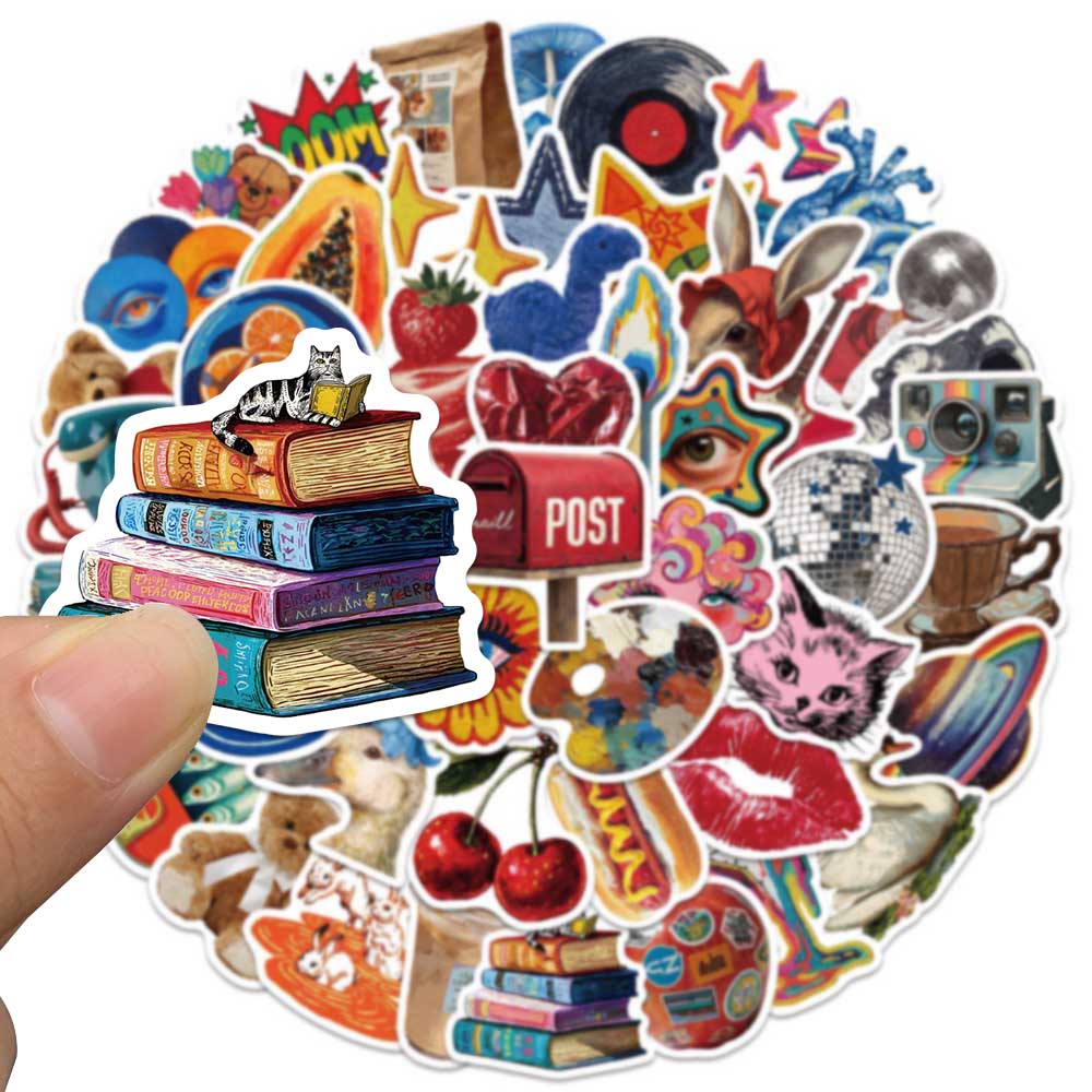 50pcs Vintage Y2K Sticker Fash - огляд і ціна Vintage Fashion Labels