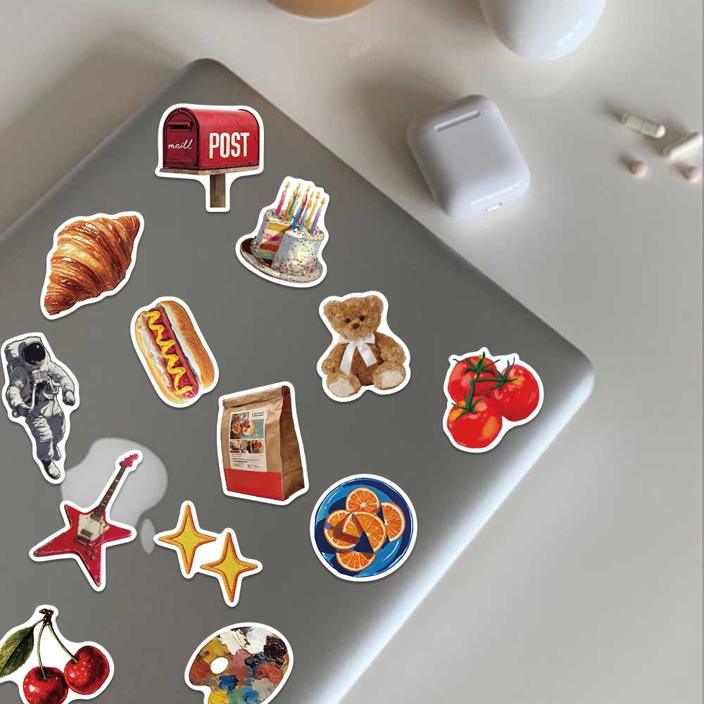 50pcs Vintage Y2K Sticker Fash - огляд і ціна Vintage Fashion Labels