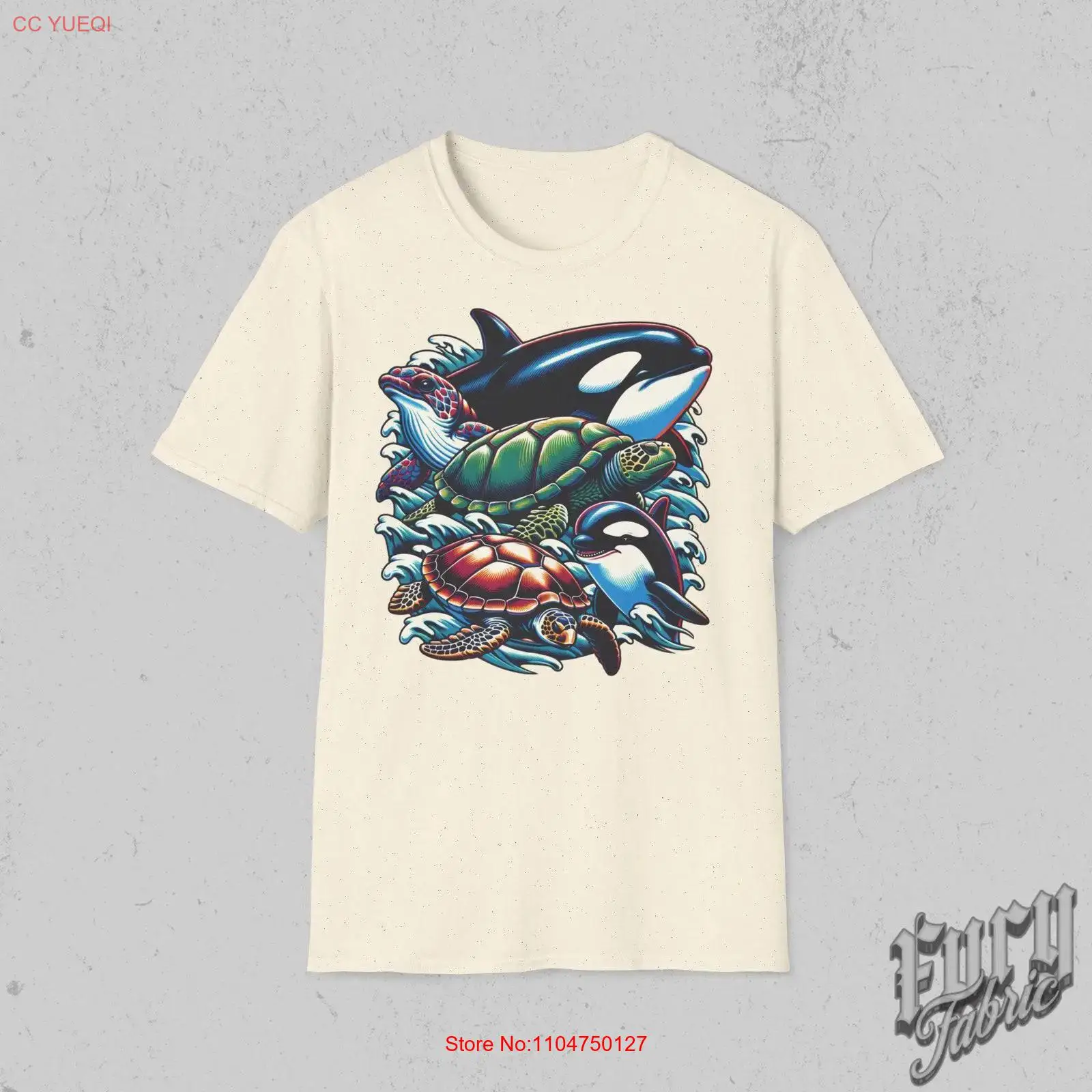 Vintage 90s Sea Animal T Shirt - огляд і ціна Turtleneck Knit 90S