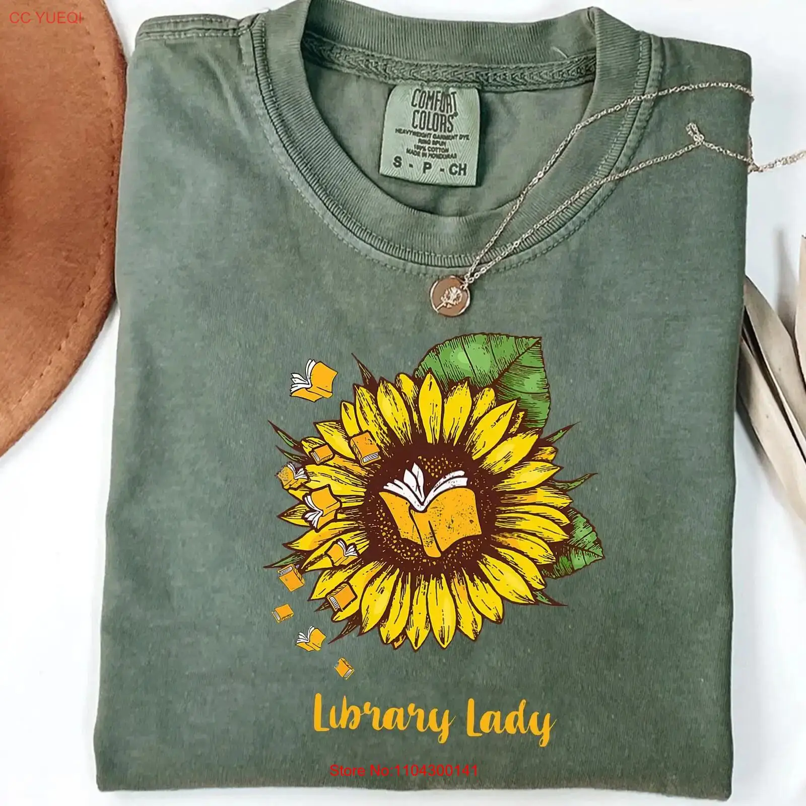 Library Lady T Shirt Sunflower - огляд і ціна Vintage Fashion Library