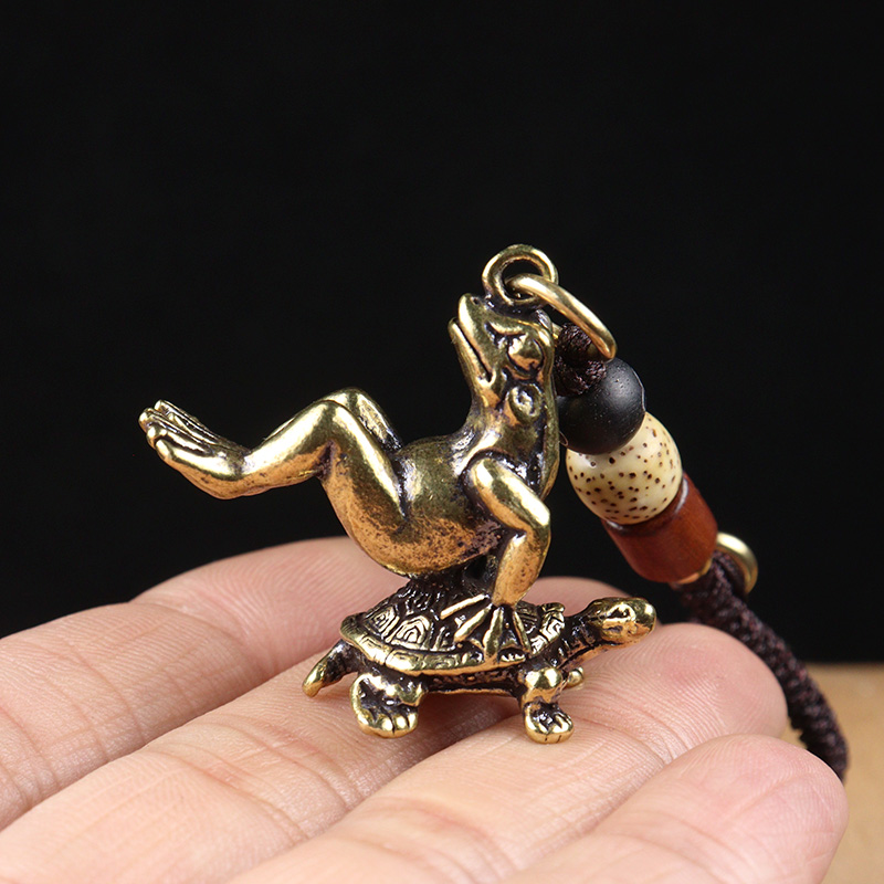 Copper Turtle Carrying Frog Ke - огляд і ціна Vintage Fashion Ornaments