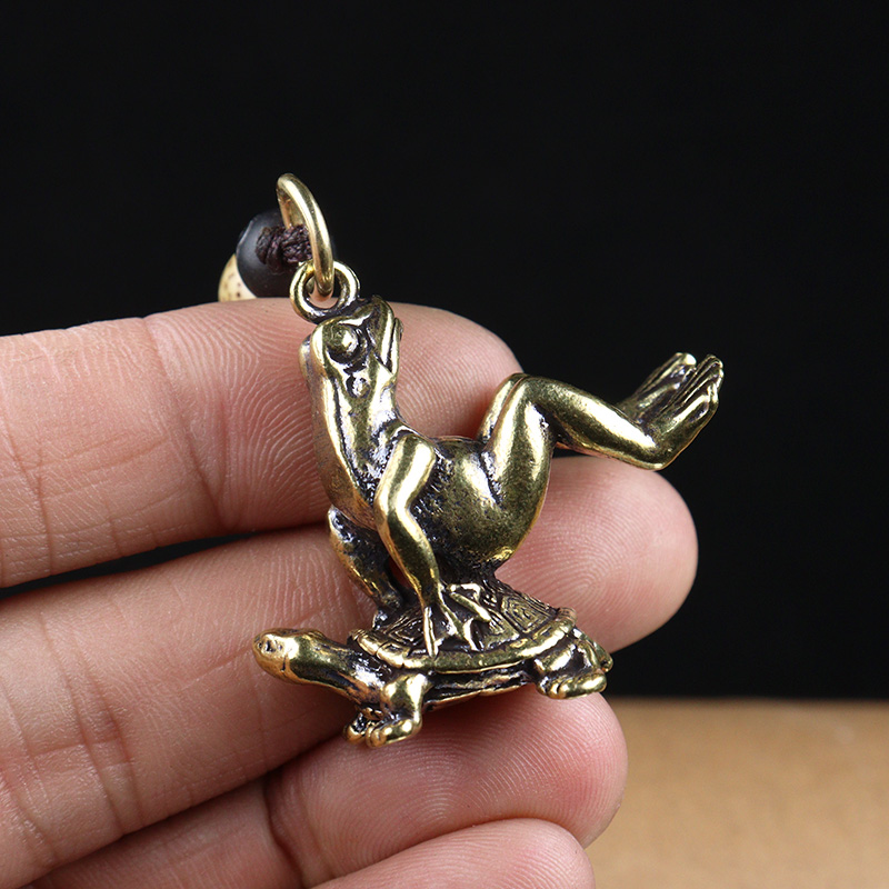 Copper Turtle Carrying Frog Ke - огляд і ціна Vintage Fashion Ornaments