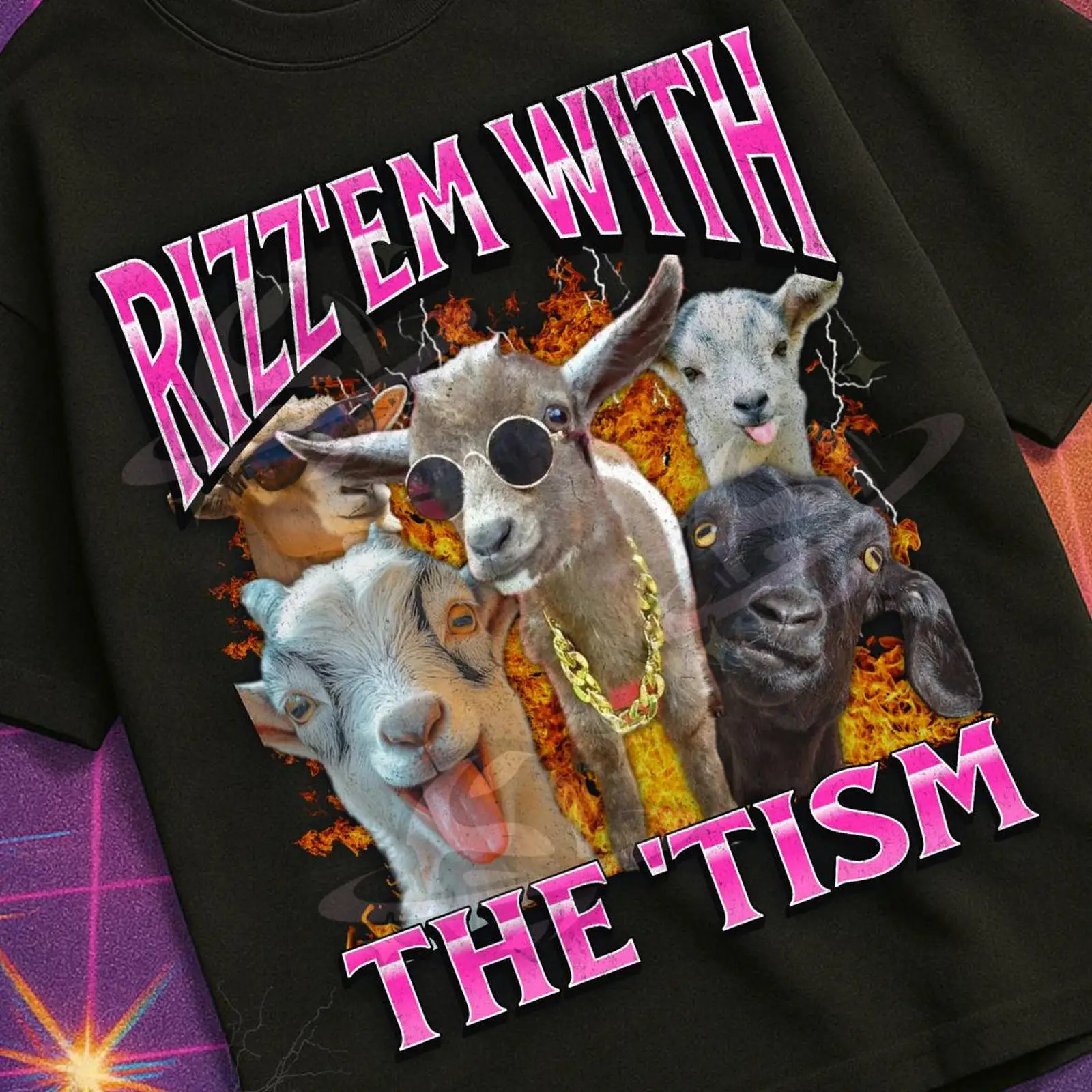 Rizz 'Em With The 'Tism Funny  - огляд і ціна Vintage Fashion Gen Z