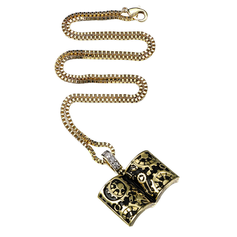 VANAXIN Punk Retro Book Pendan - огляд і ціна Vintage Fashion Library