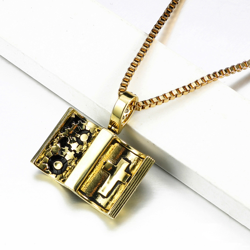 VANAXIN Punk Retro Book Pendan - огляд і ціна Vintage Fashion Library