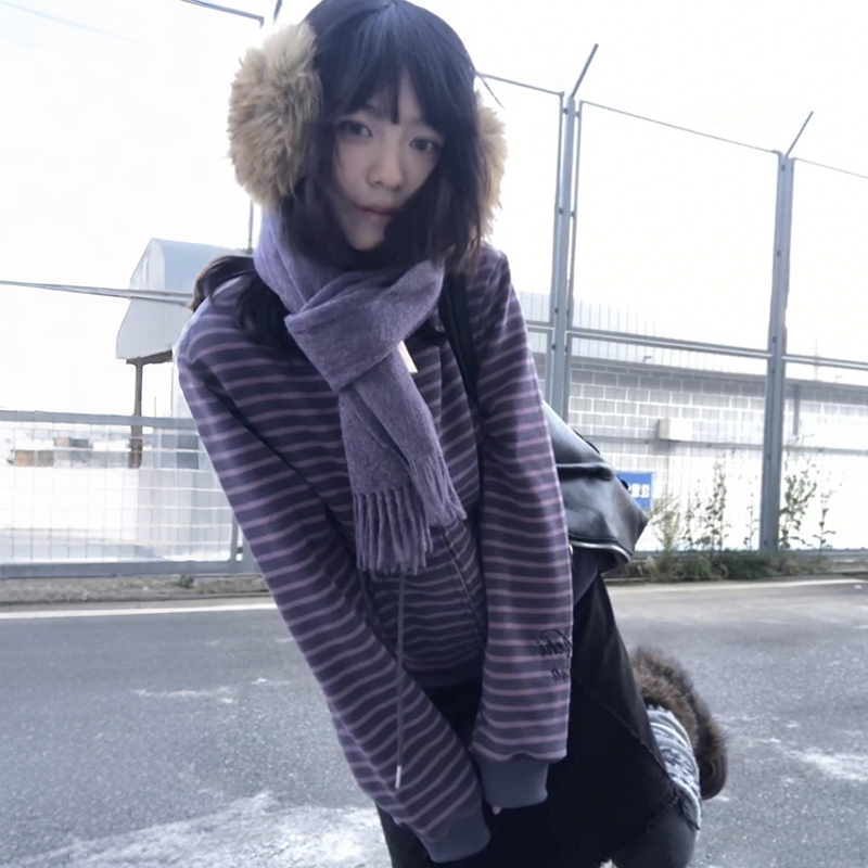 Korean Vintage Grunge Striped  - огляд і ціна Turtleneck Knit 90S