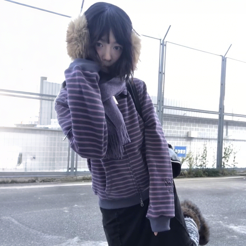 Korean Vintage Grunge Striped  - огляд і ціна Turtleneck Knit 90S