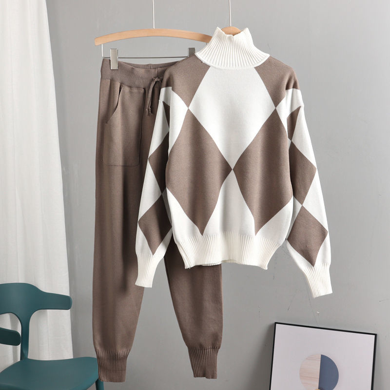 Fall Winter Warm Knit 2 Piece  - огляд і ціна Turtleneck Knit 90S