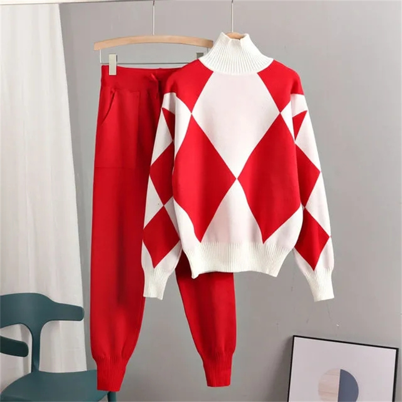 Fall Winter Warm Knit 2 Piece  - огляд і ціна Turtleneck Knit 90S