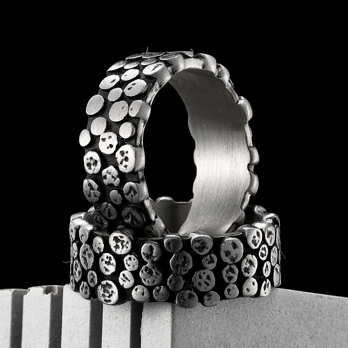 Minimalism Spot Men Rings Stai - огляд і ціна Vintage Fashion Newtown